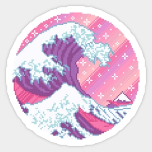 Great Wave Pixel Art Sticker